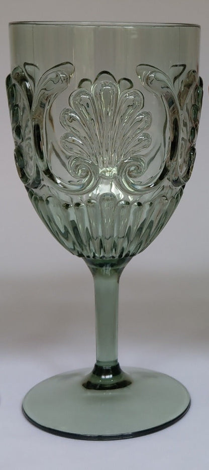 11Gr - Acrylic Wine Glass Scollop: Sage Green -  Shes Coming Back For Summer 2026!!