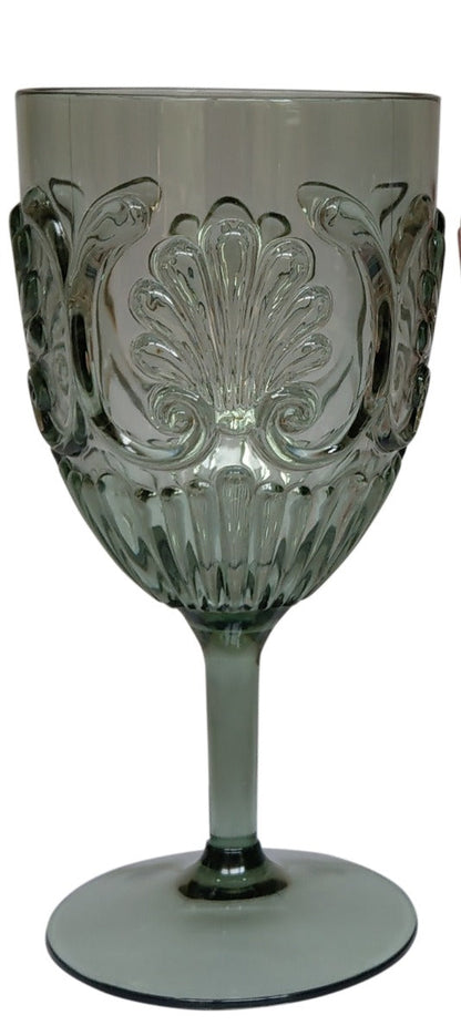 11Gr - Acrylic Wine Glass Scollop: Sage Green -  Shes Coming Back For Summer 2026!!