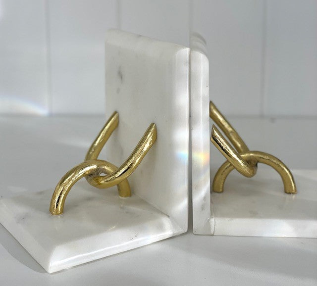 125P - Marble Link Bookends