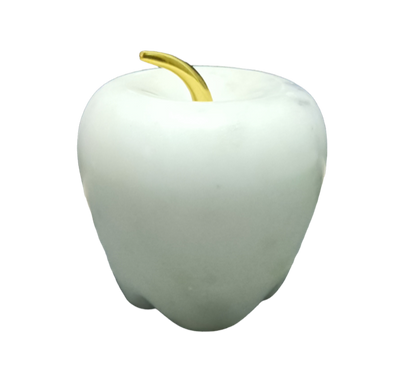 125E - Marble And Gold Stem Apple 15X10Cm