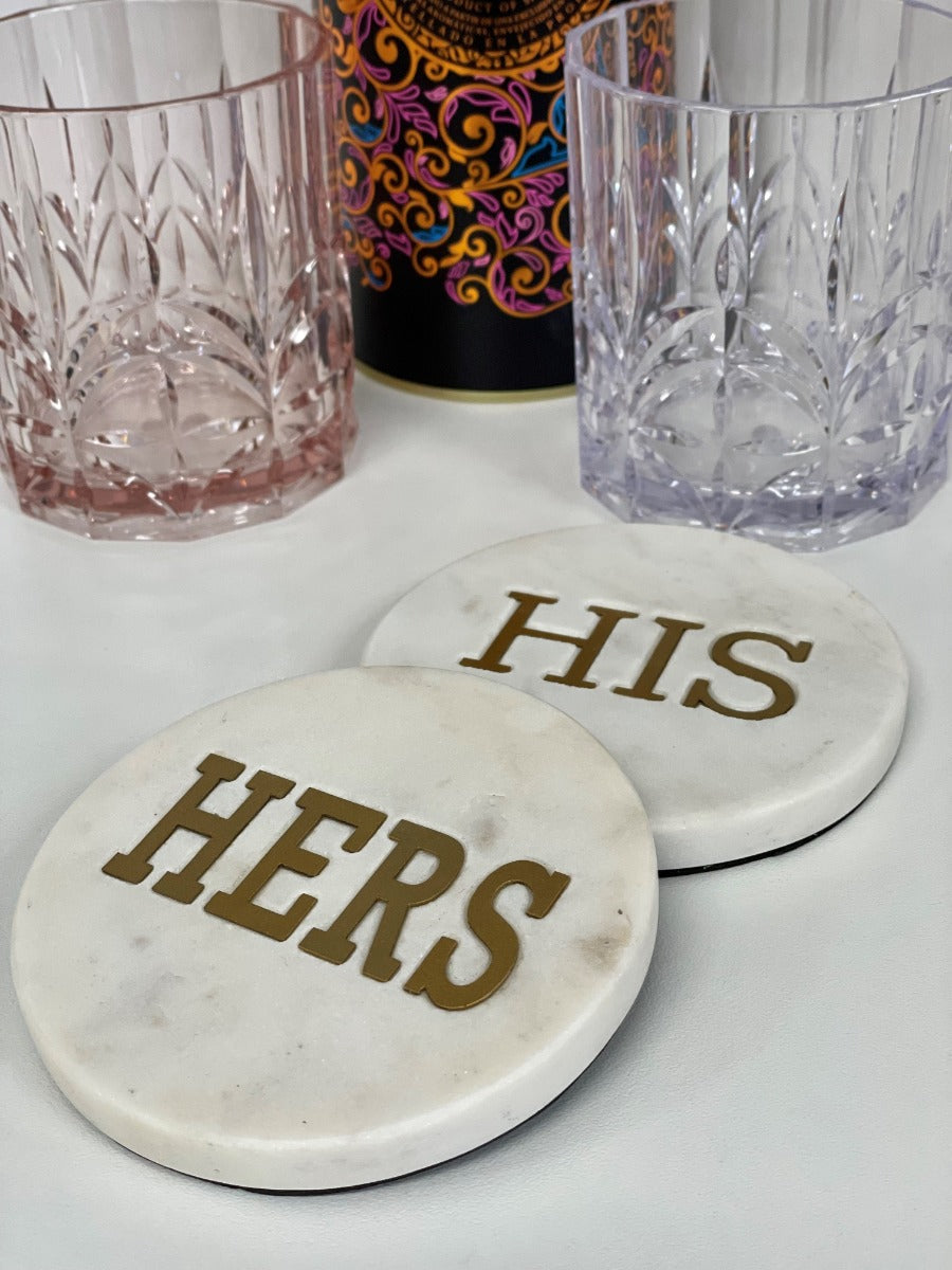 125K - His & Hers Marble Coasters