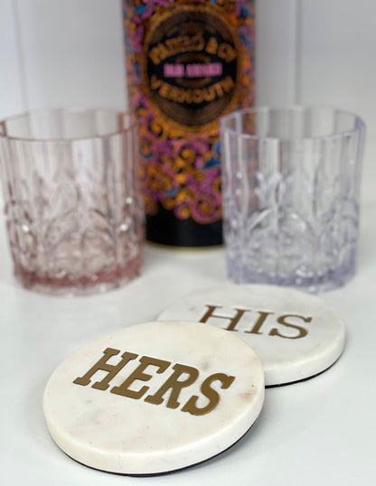 125K - His & Hers Marble Coasters