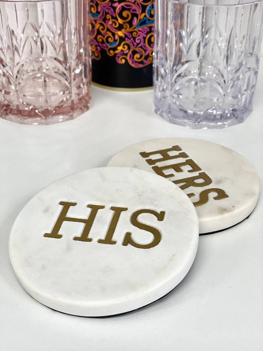 125K - His & Hers Marble Coasters