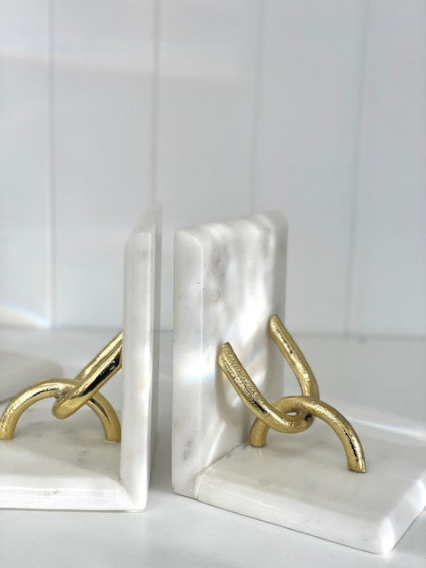 125P - Marble Link Bookends
