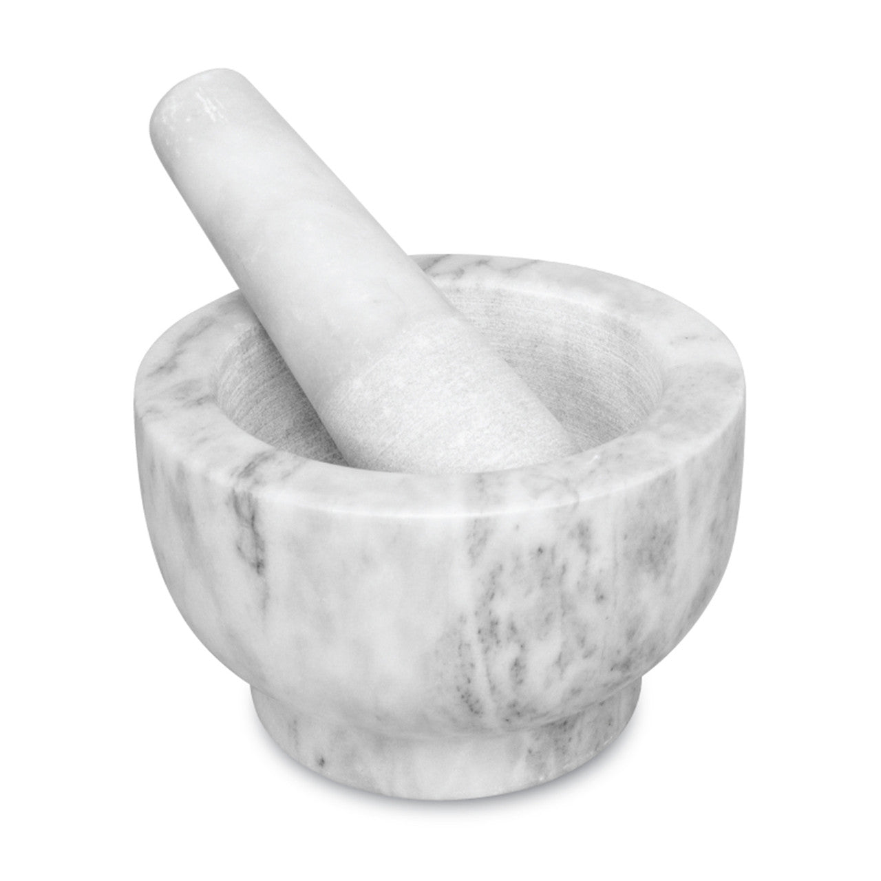 Marble Footed Mortar And Pestle - White