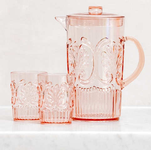 12Pk - Acrylic Scollop Des Pitcher: Blush