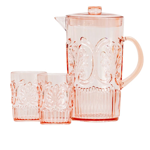 10Pk - Acrylic Tumbler Scollop Blush