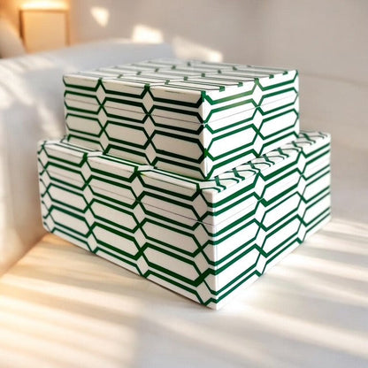 130B Resin Decor Box Moss Green Links Small