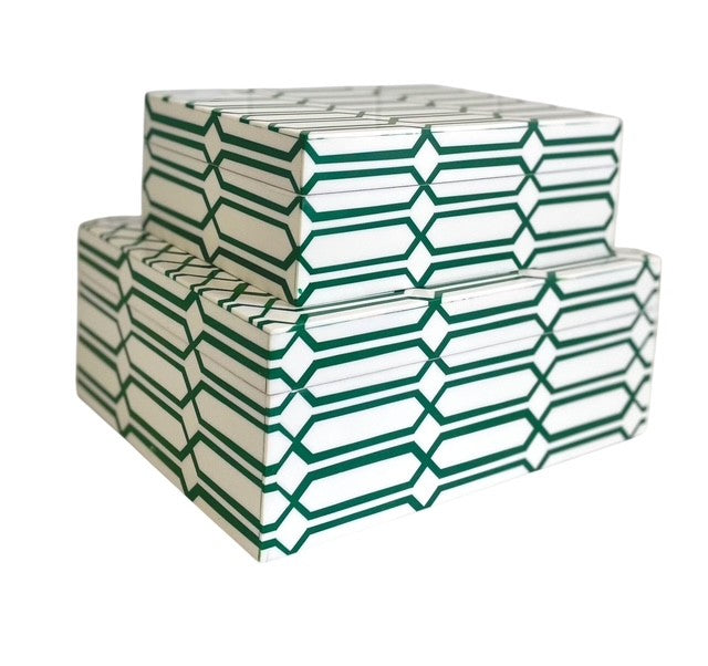 130B Resin Decor Box Moss Green Links Small