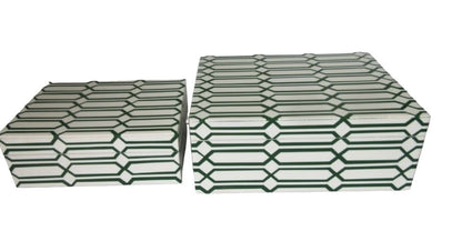 130C Resin Decor Box Moss Green Links Large