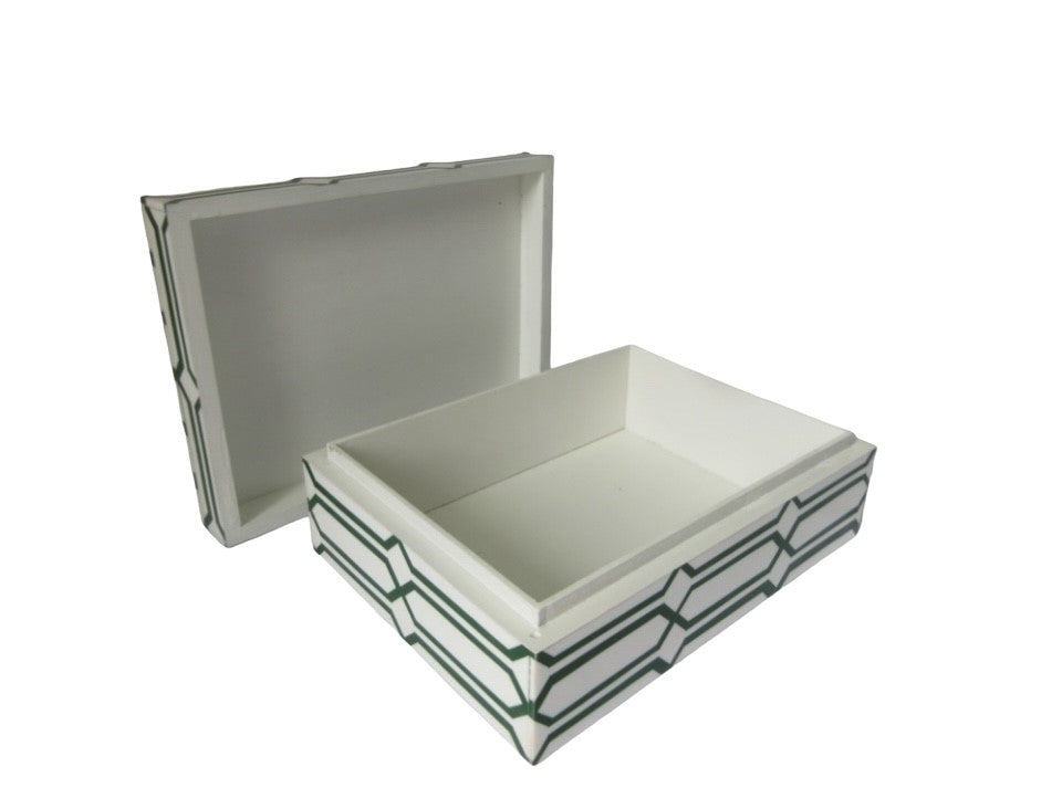 130B Resin Decor Box Moss Green Links Small