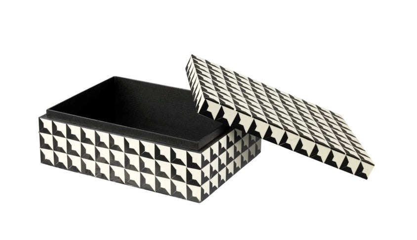 130W - Houndstooth Decor Box Lrg 28X21X10