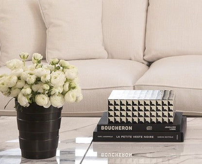 130U - Houndstooth Decor Box Sml 21X16X9