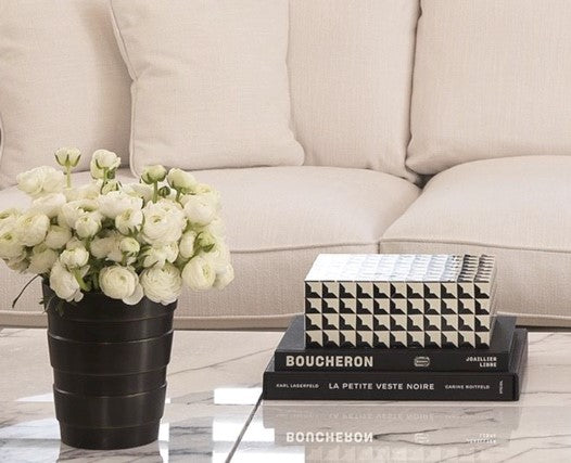 130U - Houndstooth Decor Box Sml 21X16X9