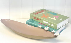 131B - Oval Soft Pink Enamelled Bowl 51Cm