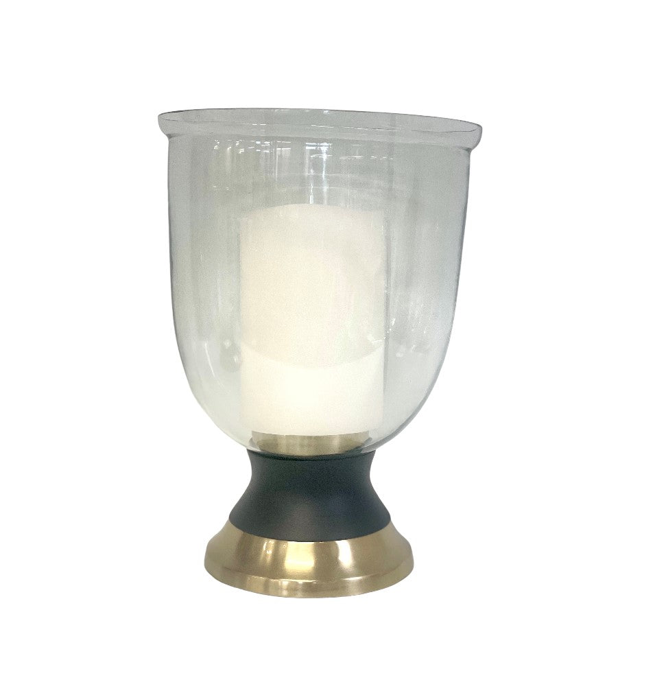 131G - Black & Brass Hurricane Large 32Cm