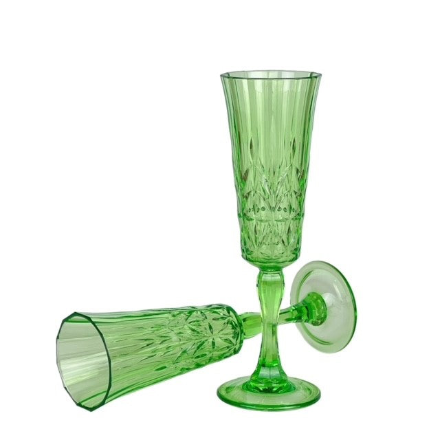 13Cgreen Acrylic Crystal Cut Flute :Jade Green