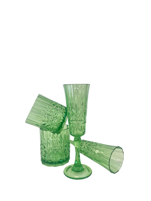 13Tgreen Acrylic Crystal Cut Tumbler: Jade Green