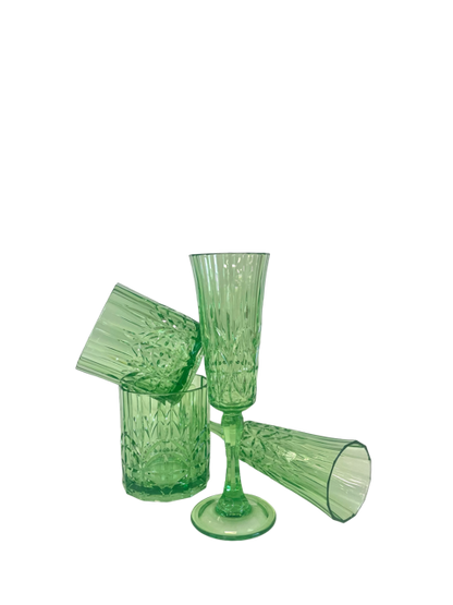 13Tgreen Acrylic Crystal Cut Tumbler: Jade Green