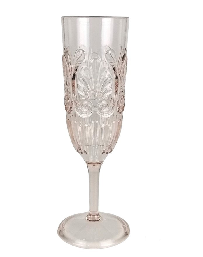 13Pink - Acrylic Scallop Champagne Glass Pink