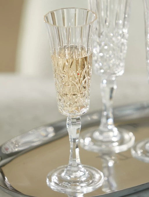 13Cc - Acrylic Crystal Cut Flute Gls:Clear Shes Coming Back For Summer 2026