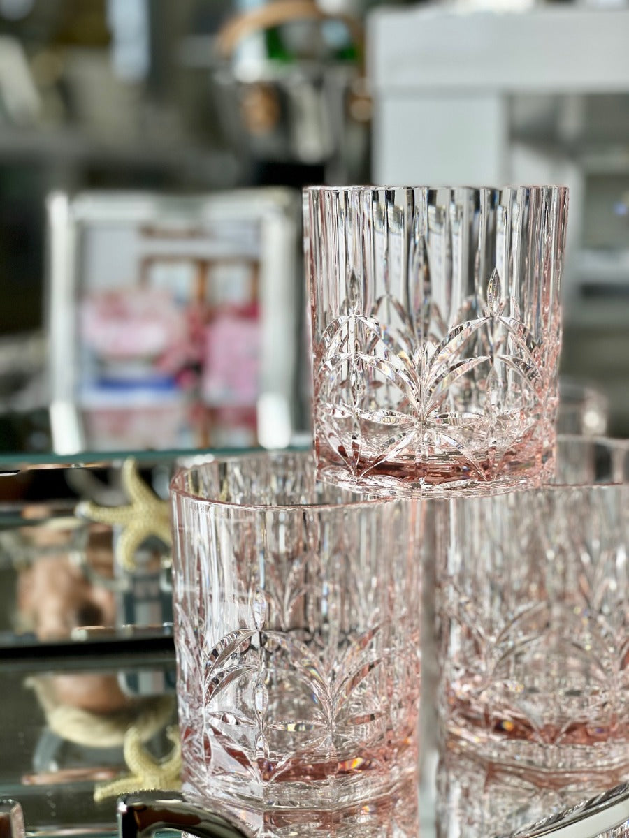13Tpink - Acrylic Crystal Cut Tumbler:Pink