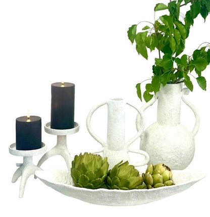 147A - Santorini Sculptured Double Handle Vase - Last 2