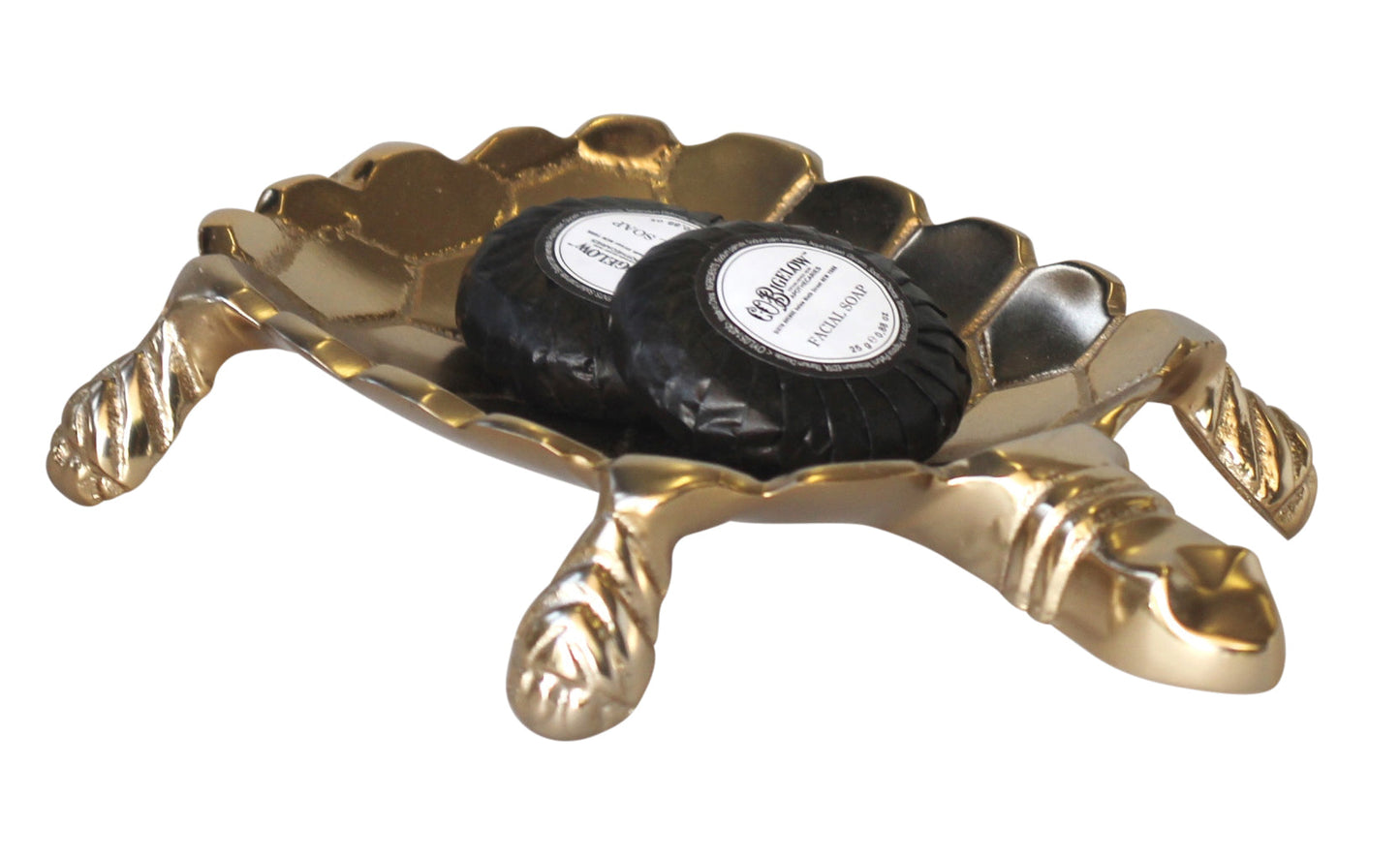147K - Gold Tortoise Dish: Coins / Soap