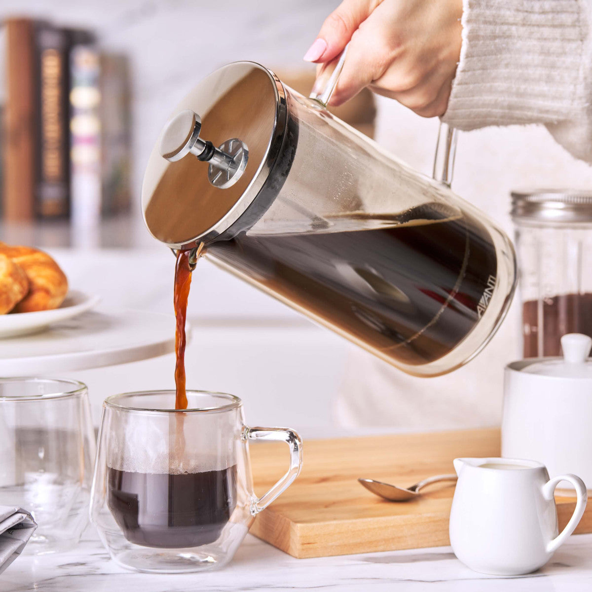 Capri Double Wall Coffee Plunger - 1-Litre