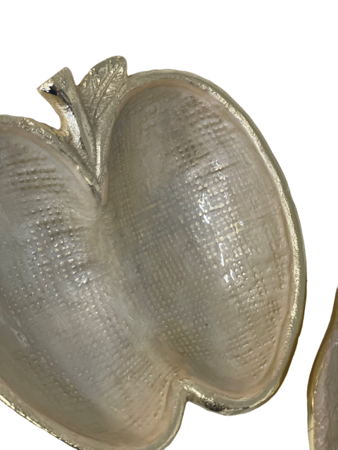 149M - Apple Dish Pearl Enamel 14Cm