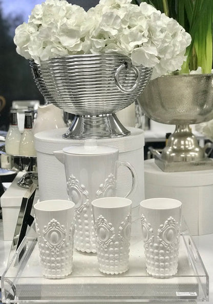 16Wh - White Opaque Gemstone Water Jug