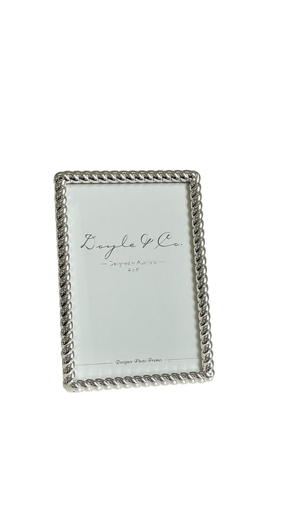 152P Silver Twist Braid Frame 5X7"