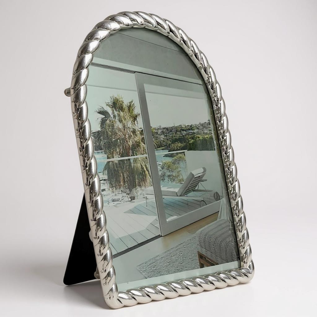 152Q Silver Twist Braid Arch Frame 4X6"