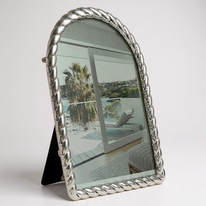 152Q Silver Twist Braid Arch Frame 4X6"