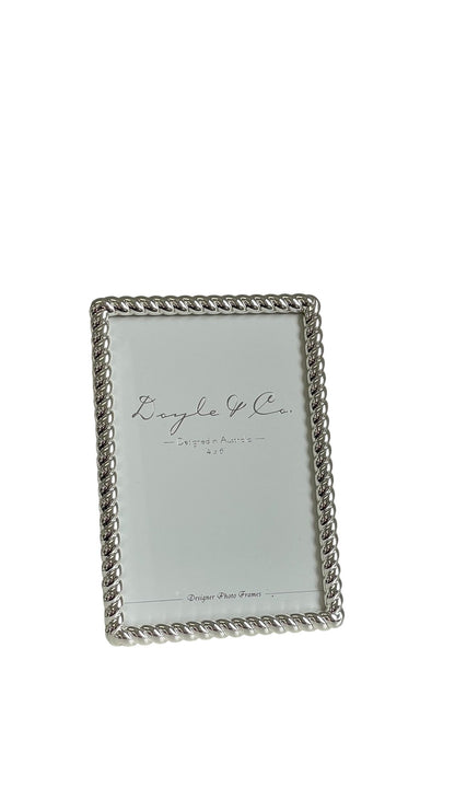 152N Silver Twist Braid Frame 4X6"
