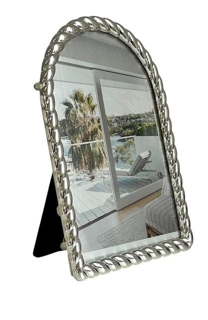 152Q Silver Twist Braid Arch Frame 4X6"