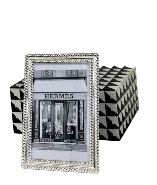 152F - Silver Plated Double Twist Frame 4X6