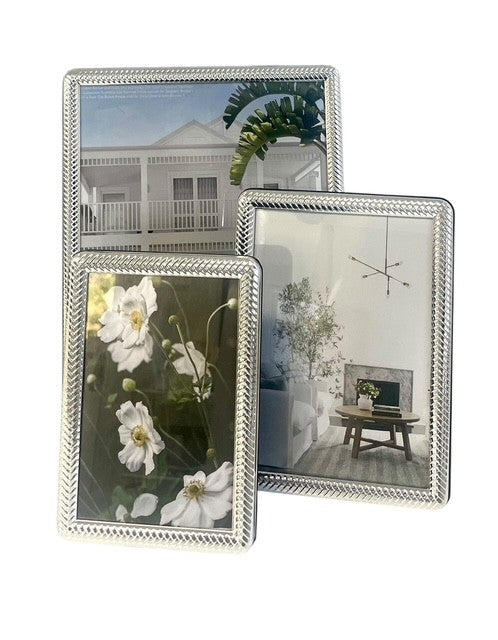 153Q Clifton Silver Braid Frame 4X6