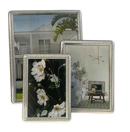 153Q Clifton Silver Braid Frame 4X6