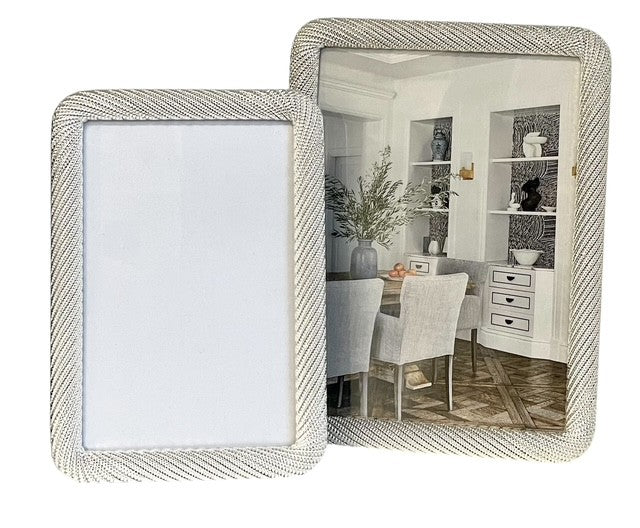 153T Ascot Silver Frosted Swirl Frame 4X6