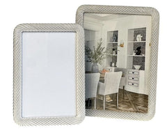 153V Ascot Silver Frosted Swirl Frame 5X7