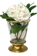 154A - Antique Gold W/ Glass Vase  29X23Cm - Last One