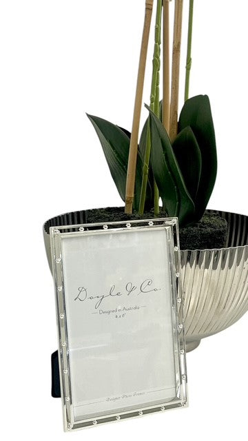 157E Milano Floating Stud Silver Frame 4 X 6"