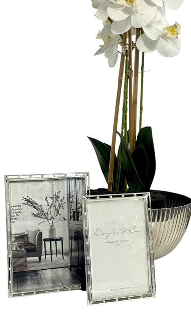 157E Milano Floating Stud Silver Frame 4 X 6"