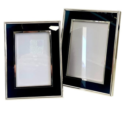 157P Black & Silver Plated Frame 4X6