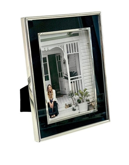 157P Black & Silver Plated Frame 4X6