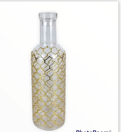 15E - Gold Lattice Style Water Bottle