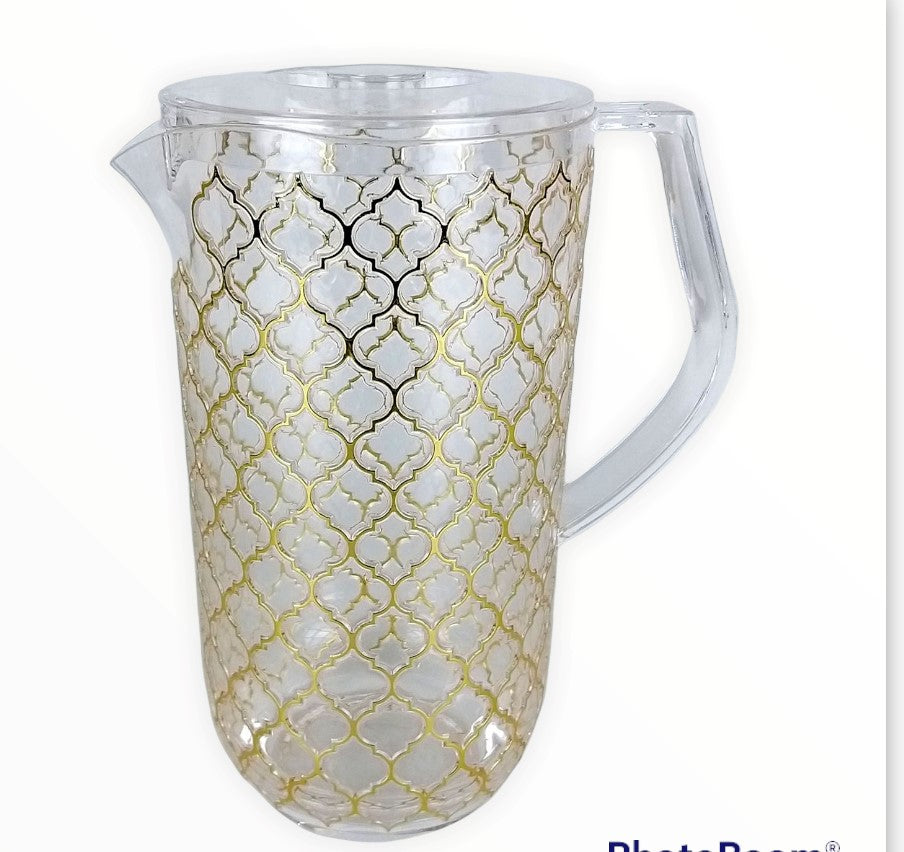 15F - Gold Lattice Style Water Jug