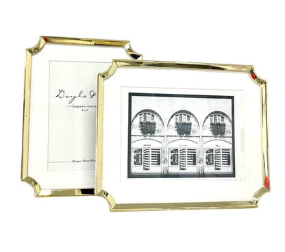 161E - Hamptons Gold Clipped Corners Frm 4X6