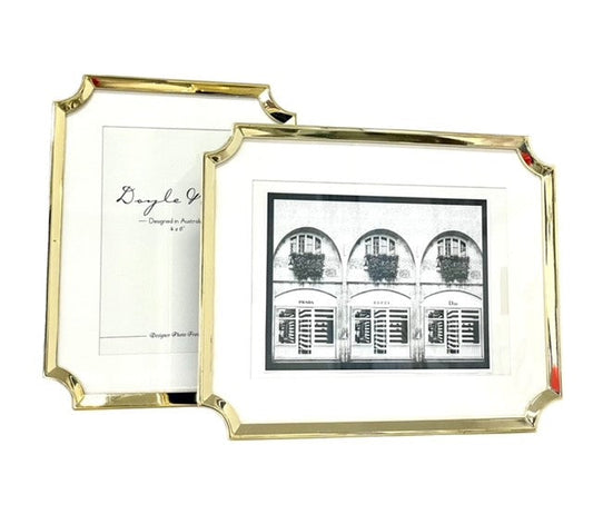 161E - Hamptons Gold Clipped Corners Frm 4X6